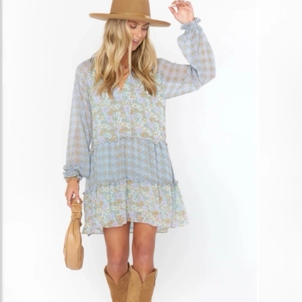 Show me your Mumu dress, sizelarge, periwinkle,